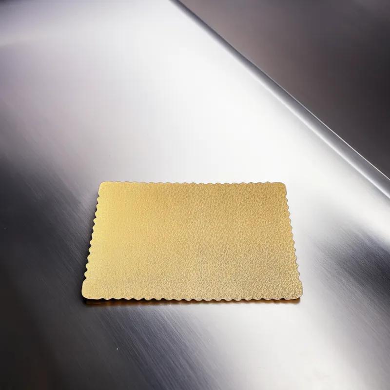 Cake Board 1/4 Size 13.75X9.75 IN Corrugated Paperboard Gold 50/Case
