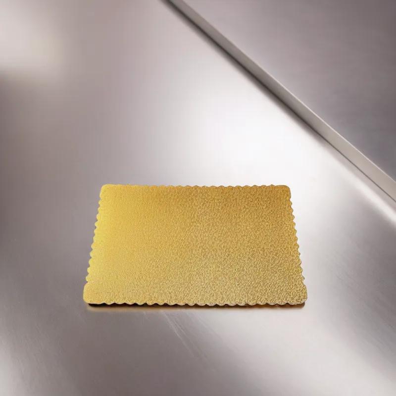 Cake Board 1/4 Size 13.75X9.75 IN Corrugated Paperboard Gold 50/Case