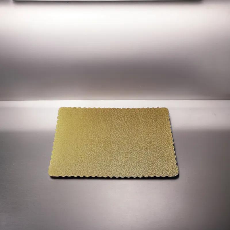 Cake Board 1/4 Size 13.75X9.75 IN Corrugated Paperboard Gold 50/Case