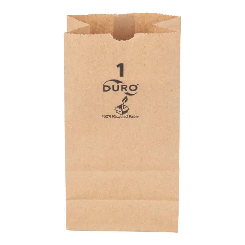 Duro® Dubl Life® Grocery Bag 1# Brown With Self-Opening (SOS) Closure 500/Pack