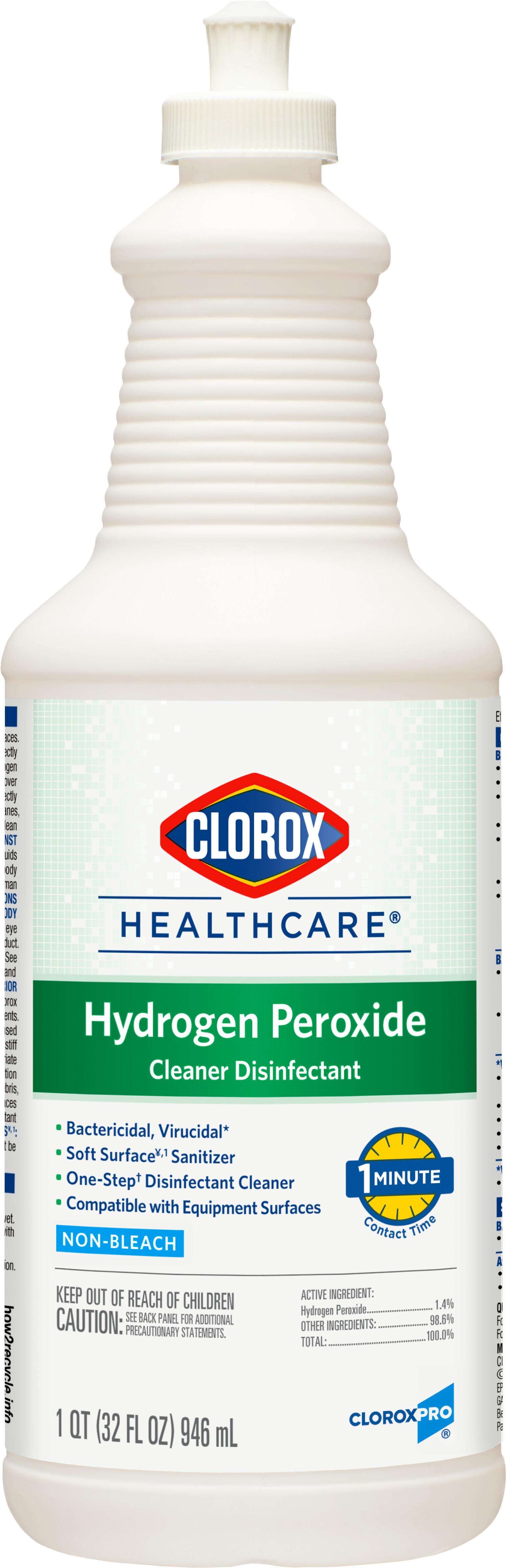 Clorox Healthcare® Hydrogen Peroxide Unscented One-Step Disinfectant 32 FLOZ Multi Surface RTU 6/Case