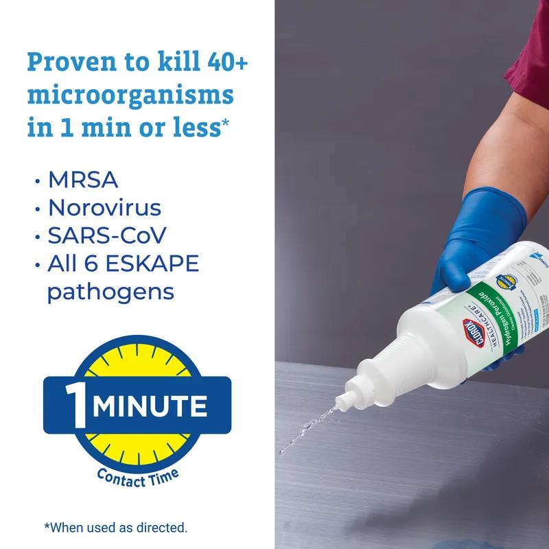 Clorox Healthcare® Hydrogen Peroxide Unscented One-Step Disinfectant 32 FLOZ Multi Surface RTU 6/Case