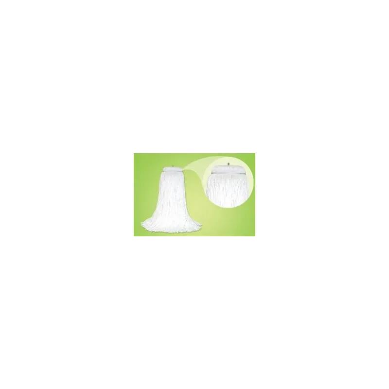 Mop Head 16 OZ White Rayon 4PLY Cut End Screw Type 1/Each