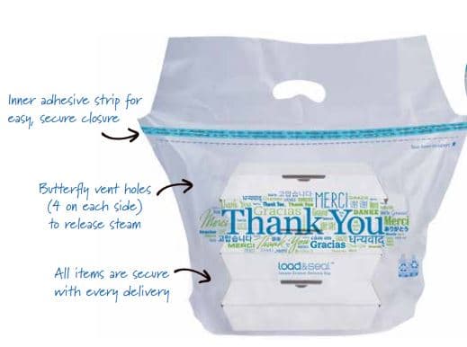 Hilex® Delivery Bag 21X17X9 IN LDPE 1.5MIL Thank You Tamper-Evident 500/Case