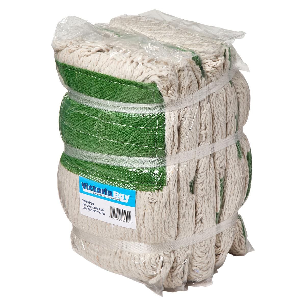 Bristles Mop Head White Cotton 4PLY Cut End Refill 12/Case