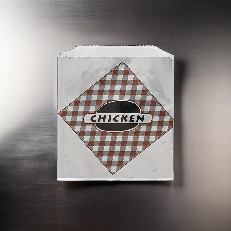 Chicken Bag 6X0.75X6.5 IN Foil-Lined Paper Kraft Paper 1000/Case