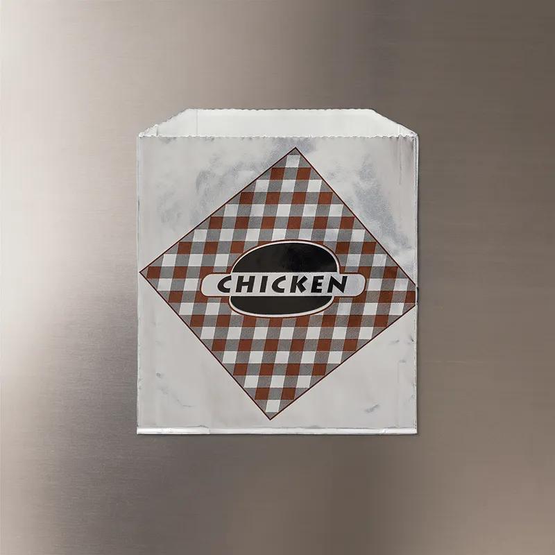 Chicken Bag 6X0.75X6.5 IN Foil-Lined Paper Kraft Paper 1000/Case