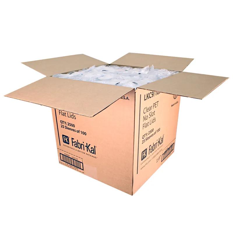 Nexclear® Lid Flat 3.2X0.3 IN PET Clear For 9-10 OZ Cold Cup No Hole 2500/Case