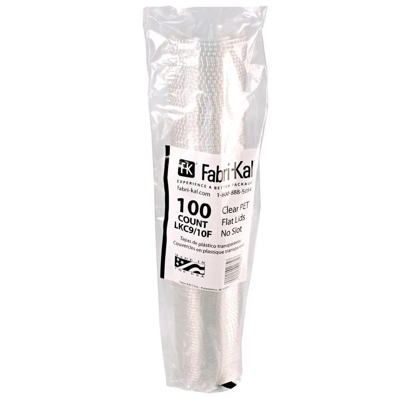 Nexclear® Lid Flat 3.2X0.3 IN PET Clear For 9-10 OZ Cold Cup No Hole 2500/Case