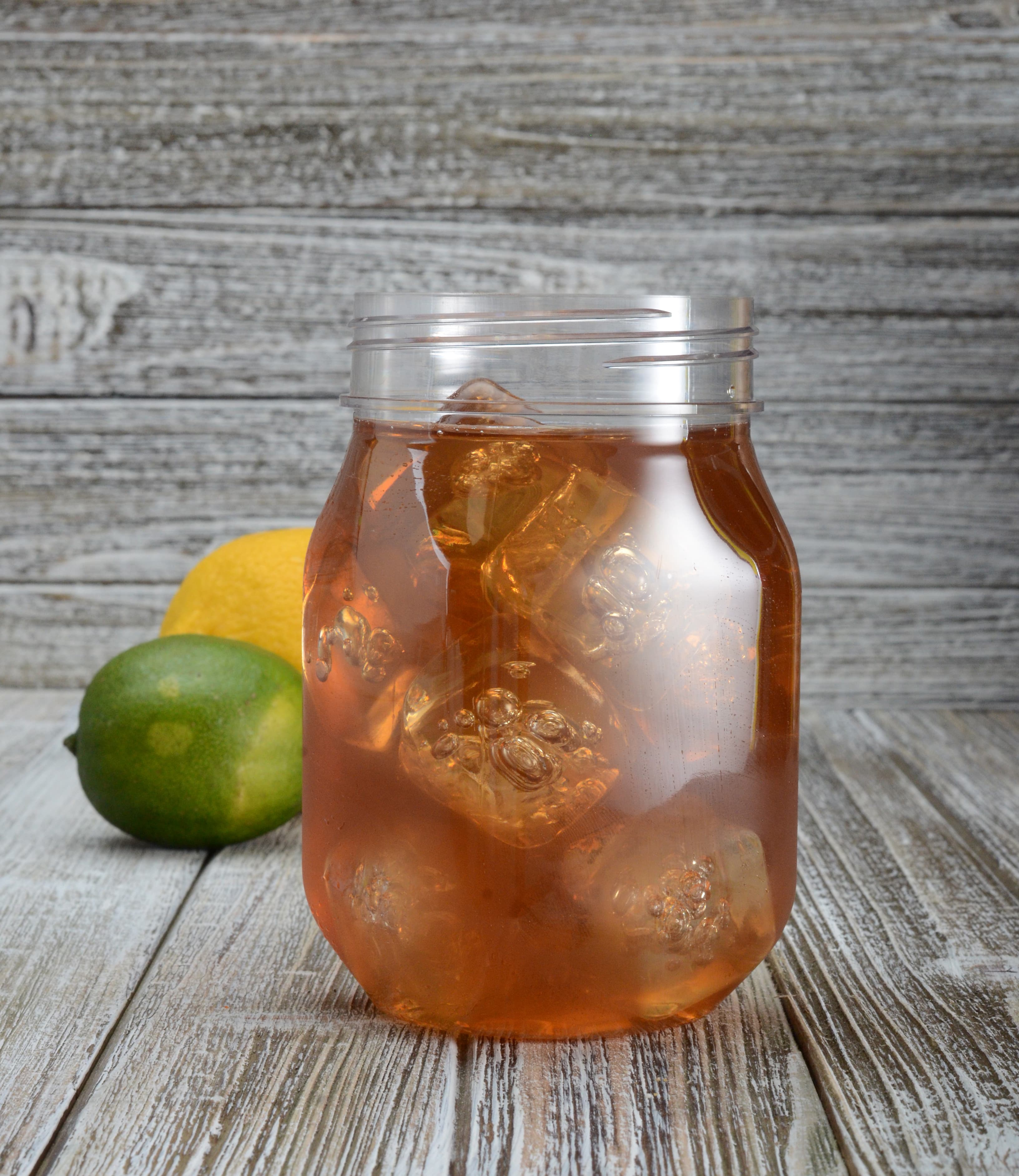 Quenchers Cup Mason Jar 16 OZ PET Clear 64/Case