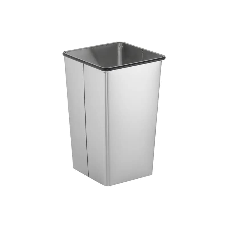 Trash Can 13.38X13.38X21.75 IN 13 GAL Stainless Steel Open Top 1/Each