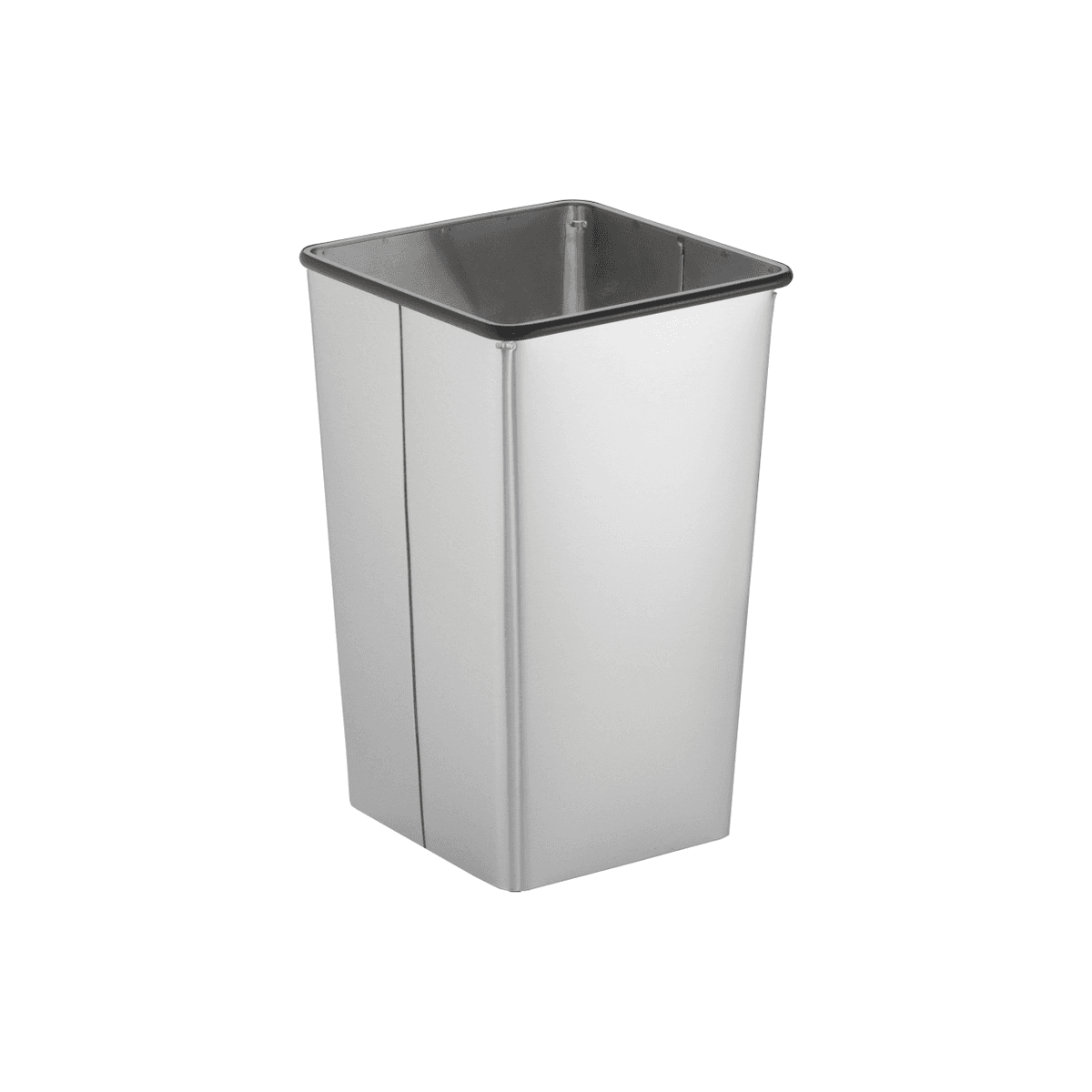 Trash Can 13.38X13.38X21.75 IN 13 GAL Stainless Steel Open Top 1/Each