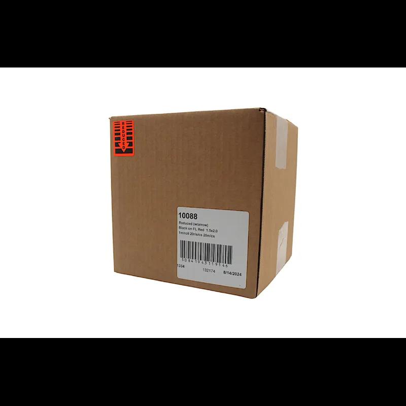 Reduced Promo Label 1.5X2 IN Black Fluorescent Red With Arrow 1000 Count/Roll 20 Rolls/Case 20000 Count/Case