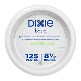 Dixie Basic Plate 8.5 IN Paper White Kosher 500/Case