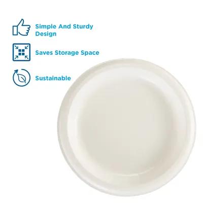 Dixie Basic Plate 8.5X8 IN Paper White 500/Case