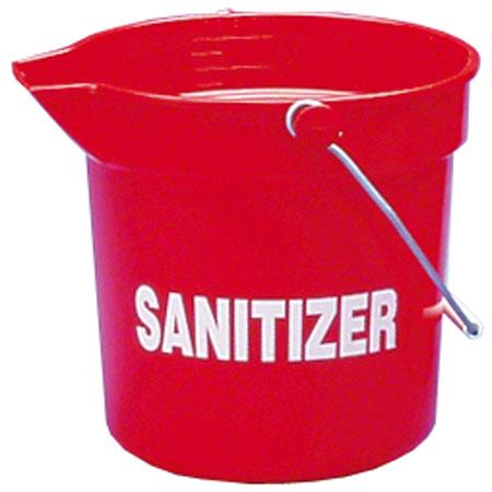 Impact® PuraPail Utility Bucket & Pail 6 QT PE Red Color Coded Sanitizer 1/Each