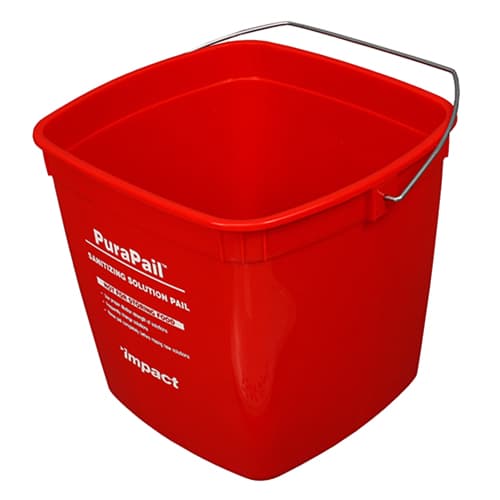 Impact® PuraPail Utility Bucket & Pail 6 QT PE Red Color Coded Sanitizer 1/Each