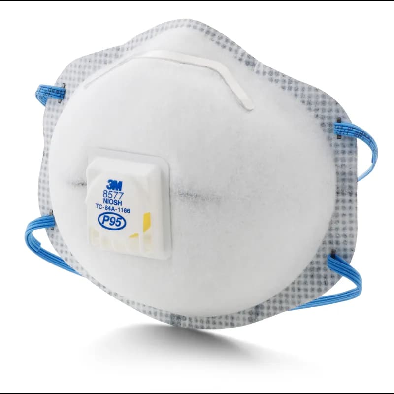 3M™ 8577 Respirator White Carbon Nuisance Level Organic Vapor Relief 10 Count/Pack 8 Packs/Case
