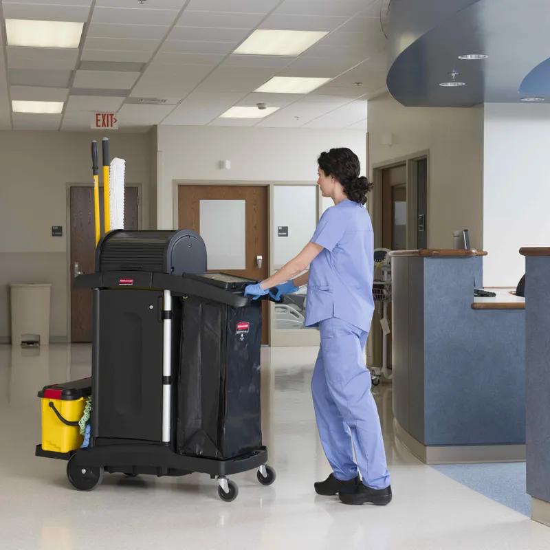 Replacement Bag 16.80X10.50X33 IN 34 GAL Black Vinyl High Capacity 4/Case