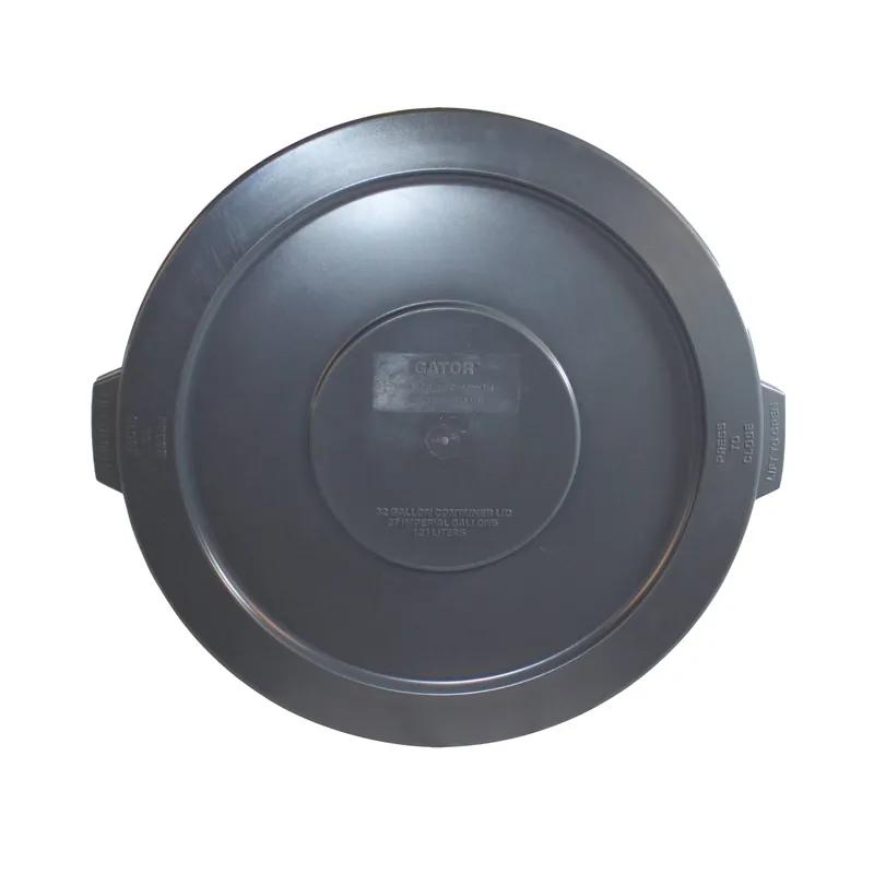 Gator® Plus Flat Lid 32 GAL 128 QT Gray Round Plastic 1/Each