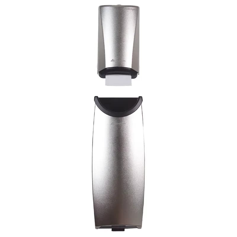 Safe-T-Gard® Paper Towel Dispenser & Waste Receptacle 33.438X8.50X4.50 IN Stainless Steel Silver Door 1/Each