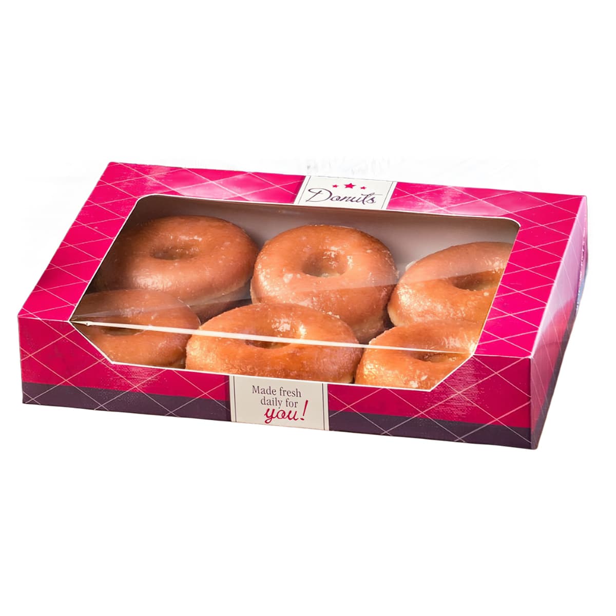 Flat Donut Box 6 CT Paperboard 150/Case