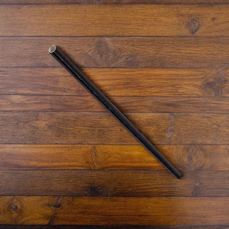 Victoria Bay Giant Straw 10.25 IN Paper Black Paper Wrapped 2400/Case