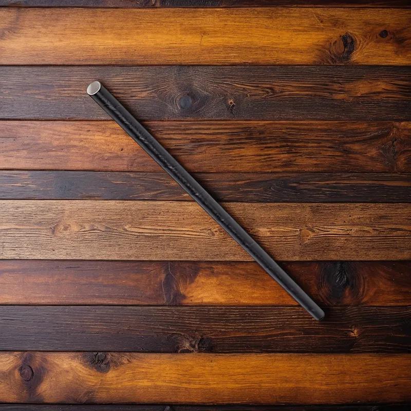 Victoria Bay Giant Straw 10.25 IN Paper Black Paper Wrapped 2400/Case