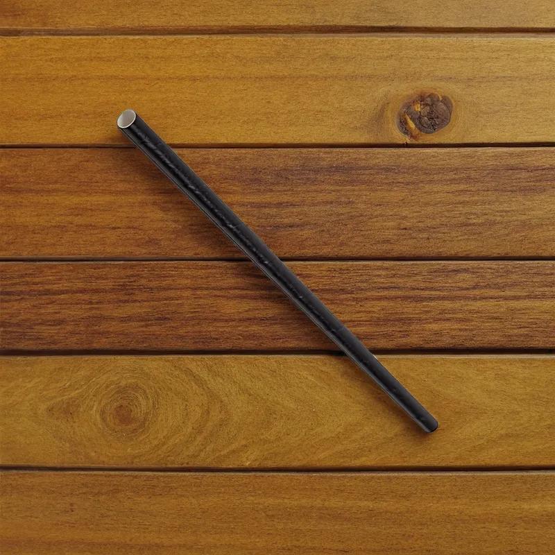 Victoria Bay Giant Straw 10.25 IN Paper Black Paper Wrapped 2400/Case