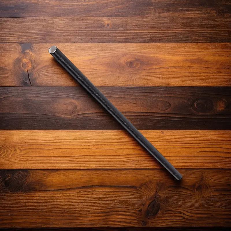 Victoria Bay Giant Straw 10.25 IN Paper Black Paper Wrapped 2400/Case