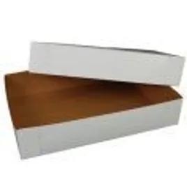 Donut Box 18X13X3.5 IN Clay-Coated Kraft Board White Kraft Rectangle Lock Corner 100/Bundle