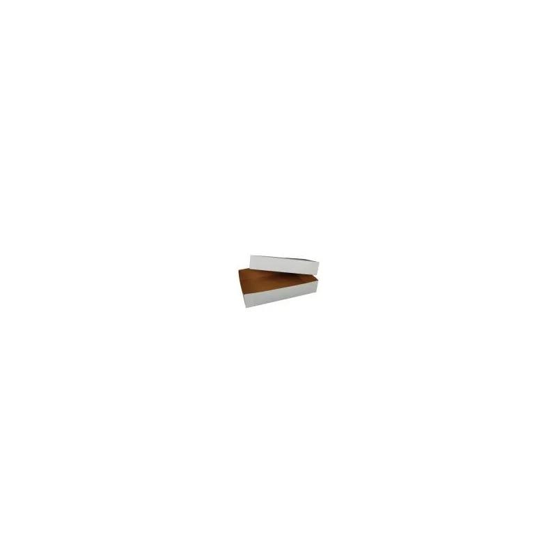 Donut Box 18X13X3.5 IN Clay-Coated Kraft Board White Kraft Rectangle Lock Corner 100/Bundle