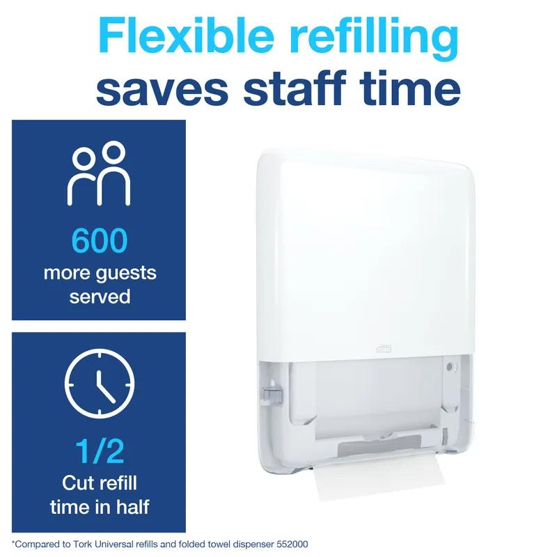 Tork PeakServe Mini Continuous™ H5 Paper Towel Dispenser 3.97X14.44X19.3 IN Plastic Wall Mount White 1/Each