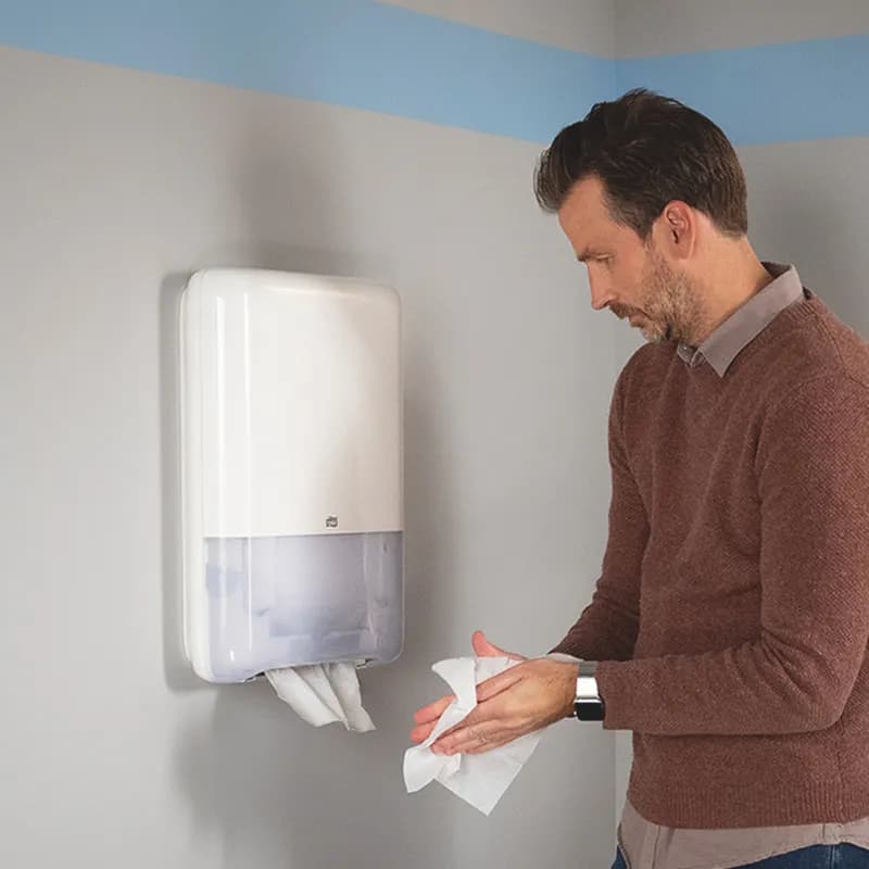 Tork PeakServe Mini Continuous™ H5 Paper Towel Dispenser 3.97X14.44X19.3 IN Plastic Wall Mount White 1/Each