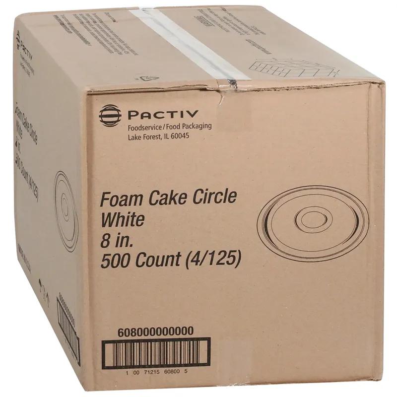 Cake Circle 8 IN Polystyrene Foam White Round 500/Case
