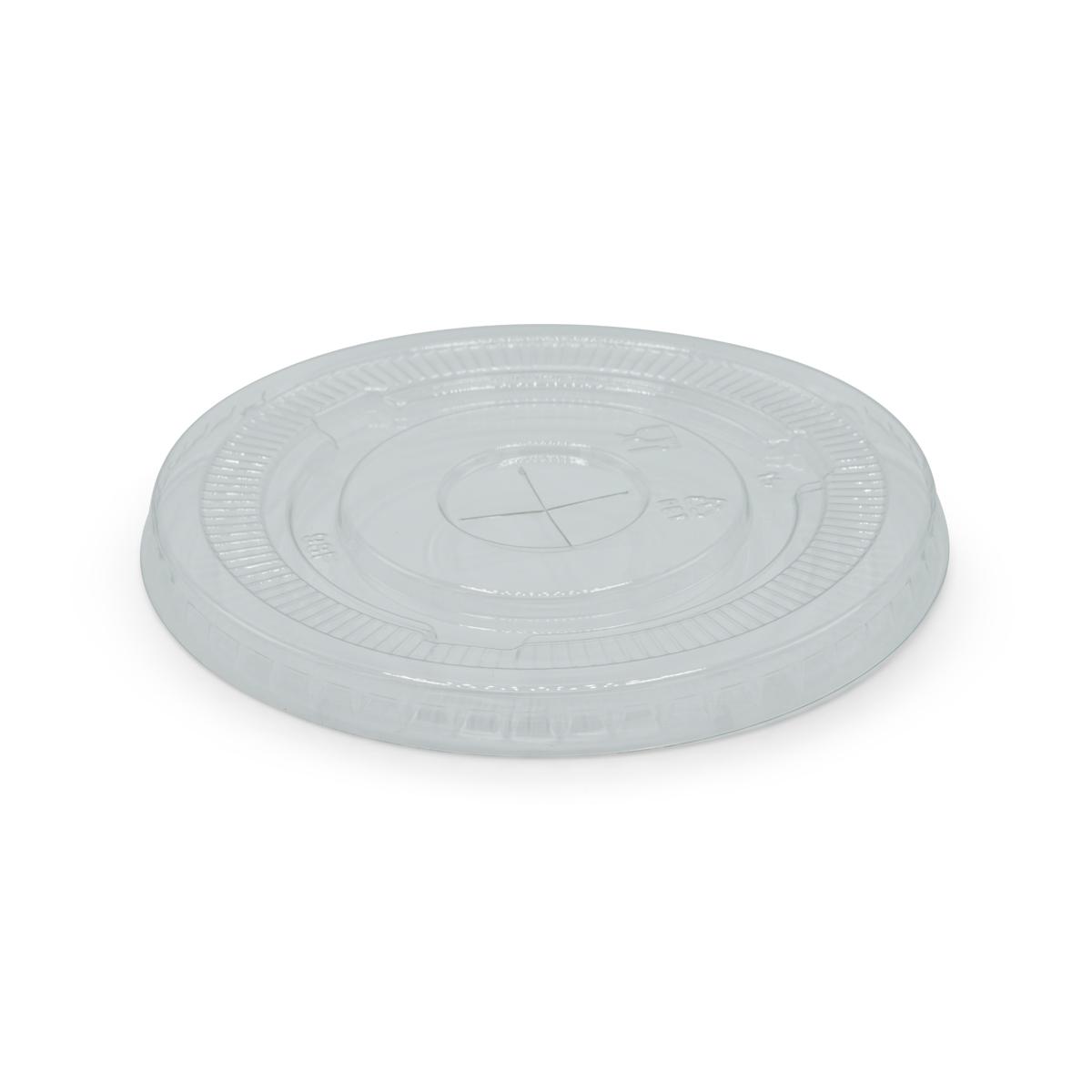 Victoria Bay Lid Flat 98MM Plastic For 12 OZ Squat-24 OZ Plastic Cold Cups Straw Slot 50 Count/Pack 20 Packs/Case