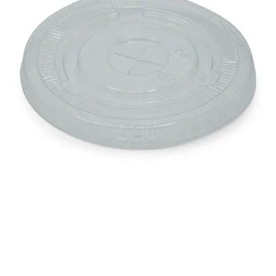 Victoria Bay Lid Flat Plastic For Cold 12 OZ Squat-24 OZ Regular Cups With Straw Slot 1000/Case