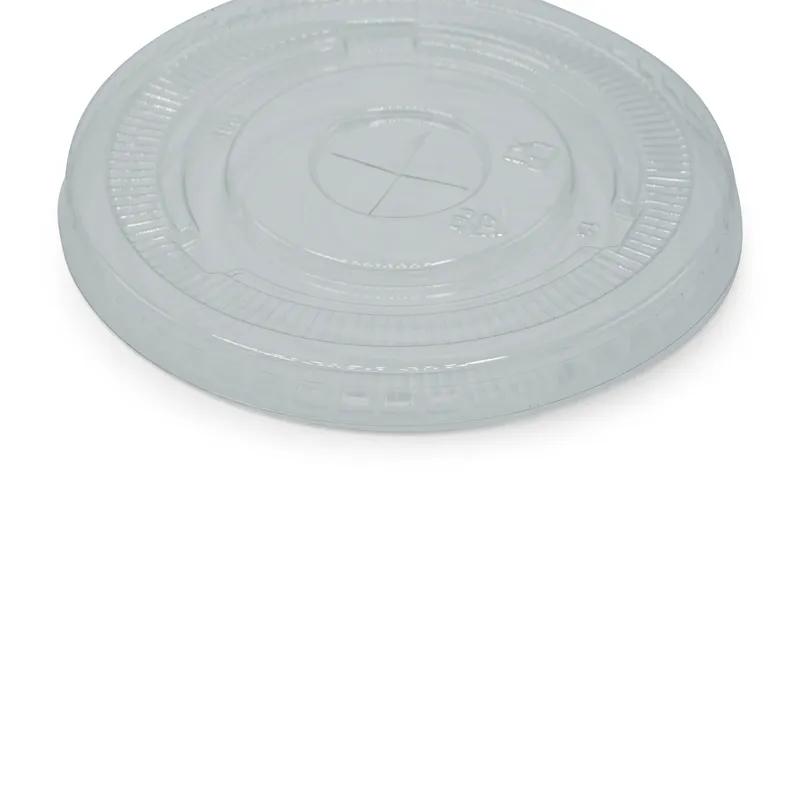 Victoria Bay Lid Flat 98MM Plastic For 12 OZ Squat-24 OZ Plastic Cold Cups Straw Slot 50 Count/Pack 20 Packs/Case