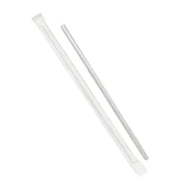 Jumbo Straw 0.219X7.75 IN Plastic Translucent Paper Wrapped 12000/Case