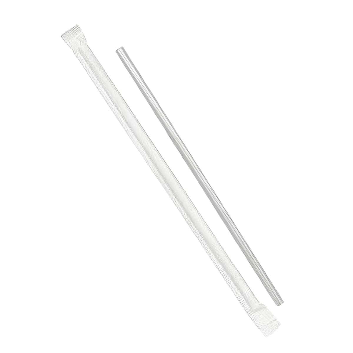 Jumbo Straw 0.219X7.75 IN Plastic Translucent Paper Wrapped 12000/Case
