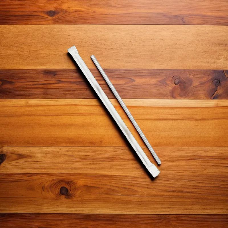 Jumbo Straw 0.219X7.75 IN Plastic Translucent Paper Wrapped 12000/Case