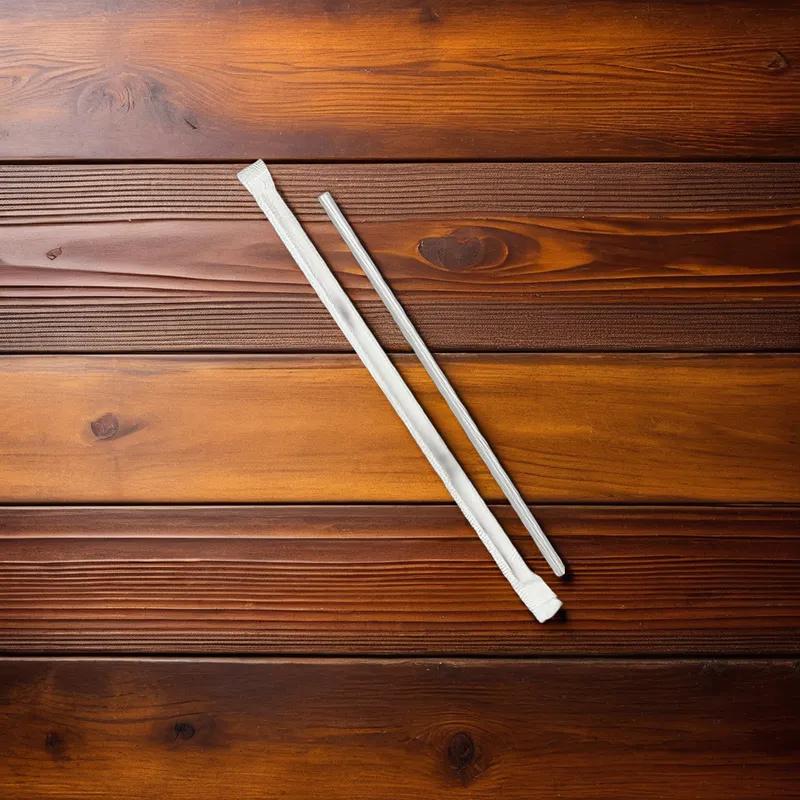 Jumbo Straw 0.219X7.75 IN Plastic Translucent Paper Wrapped 12000/Case