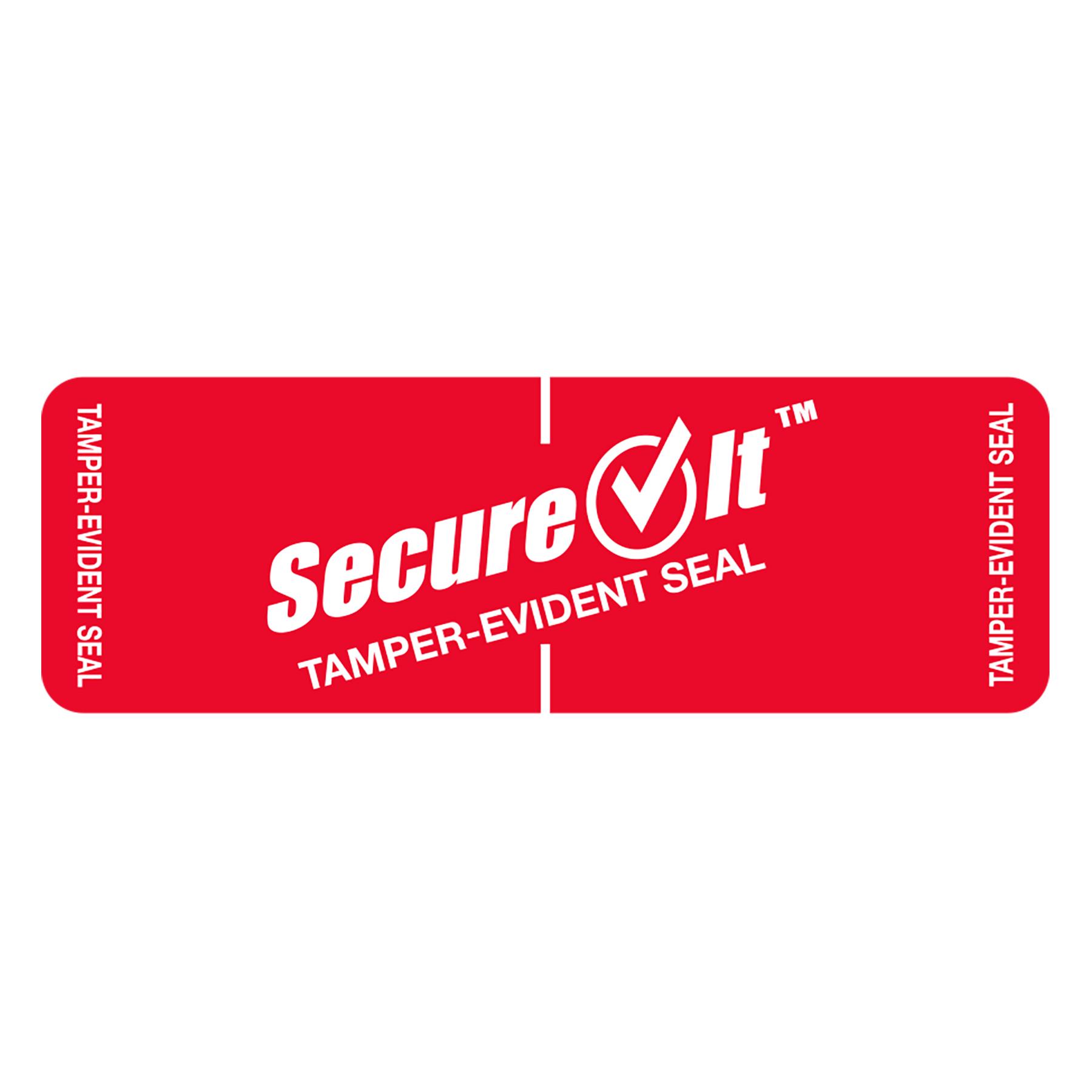 SecureIt Label 1X3 IN Red Rectangle Tamper Evident 500/Pack