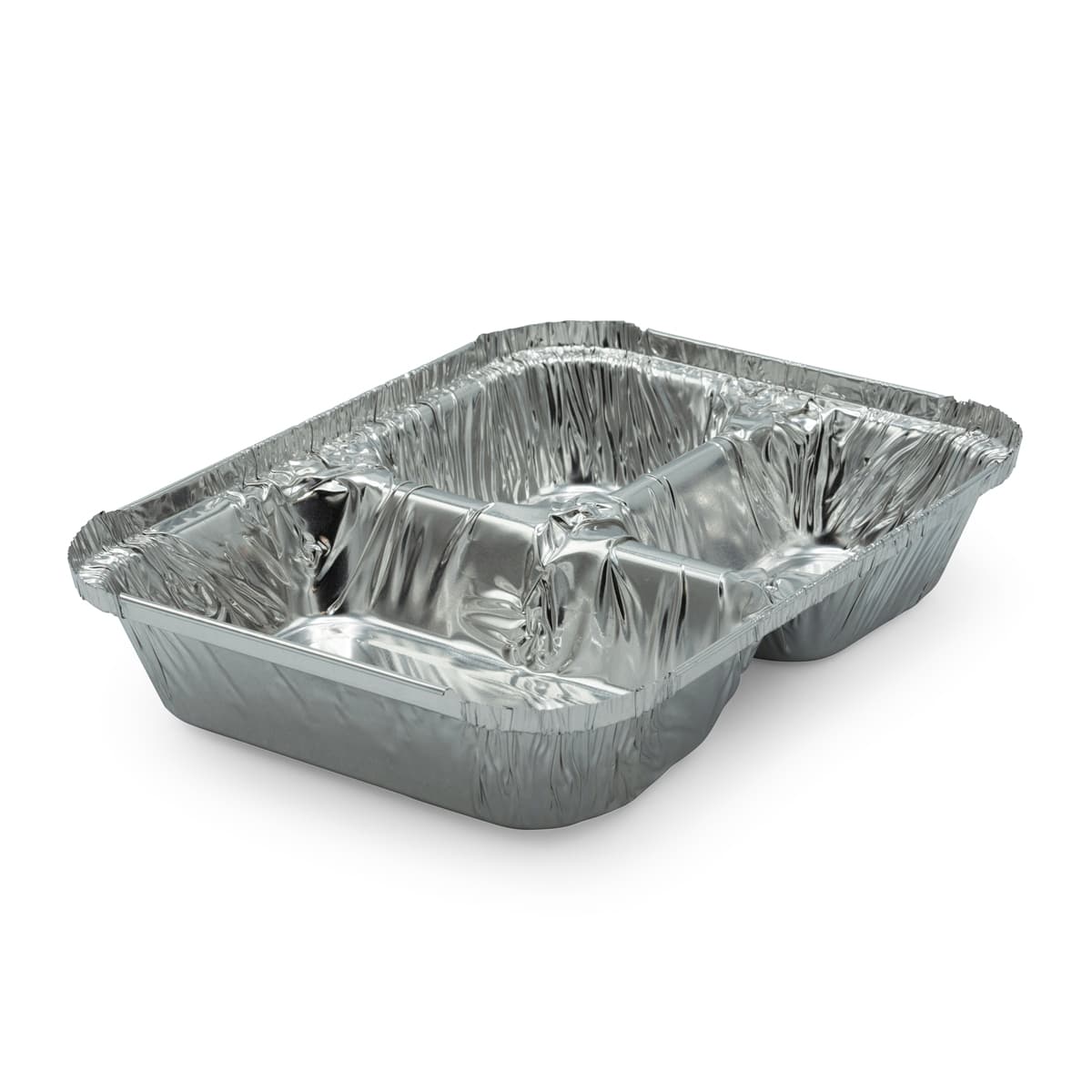 Victoria Bay Take-Out Container Base 8.58X6.5X1.7 IN 3 Compartment Aluminum Silver Oblong 500/Case