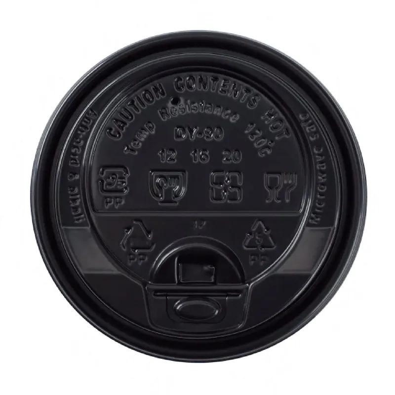 Lid Black For 12-24 OZ Hot Cup 1000/Case