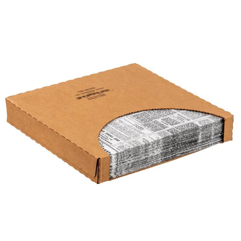 Sandwich Wrap 12X12 IN Dry Wax Paper White Newsprint 5000/Case