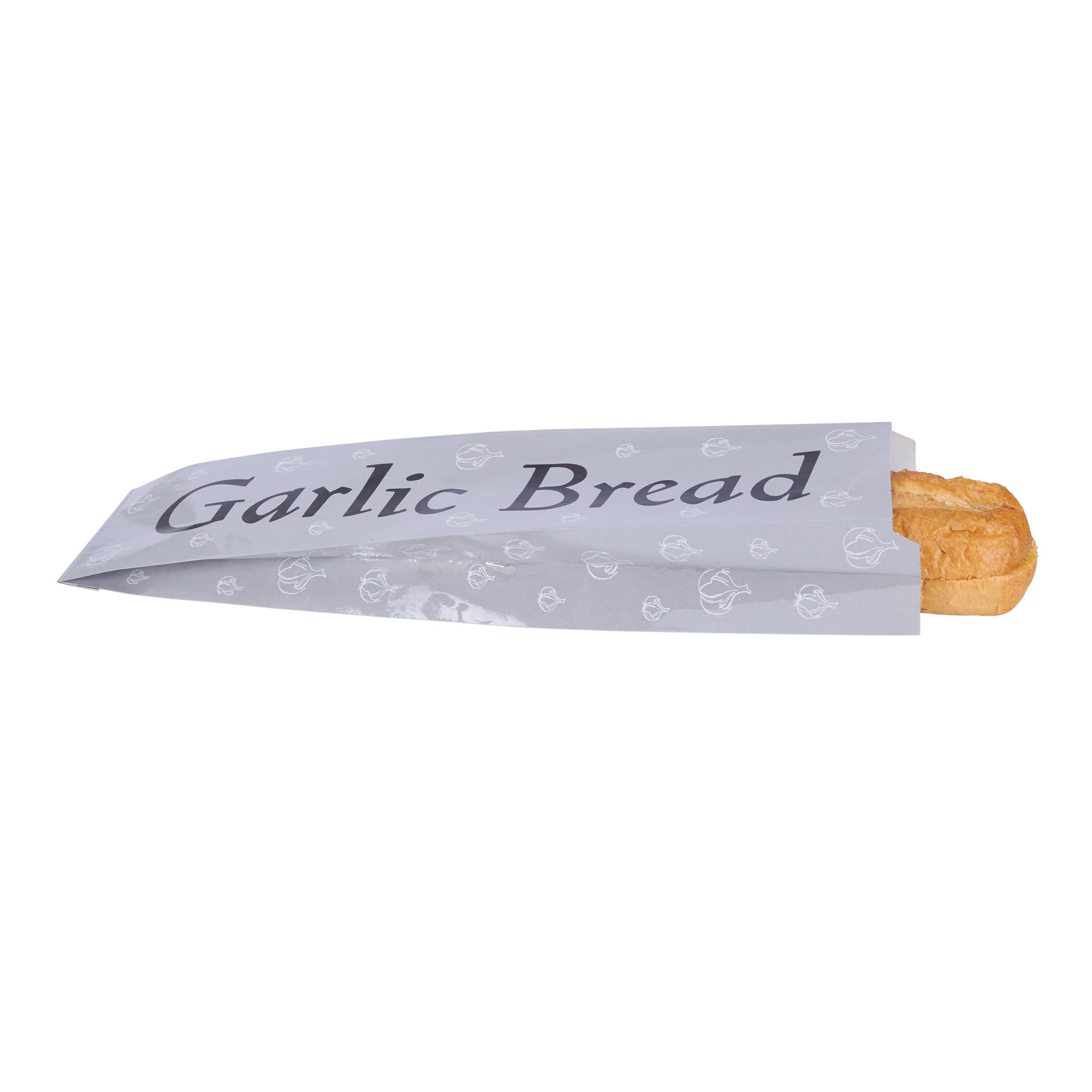 Bagcraft® Garlic Bread Bag 5.25X3.5X20 IN Foil-Lined Paper Silver White 500/Case