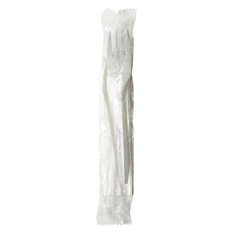 Victoria Bay 2PC Cutlery Kit PP White Medium Weight With Napkin,Fork 1000/Case