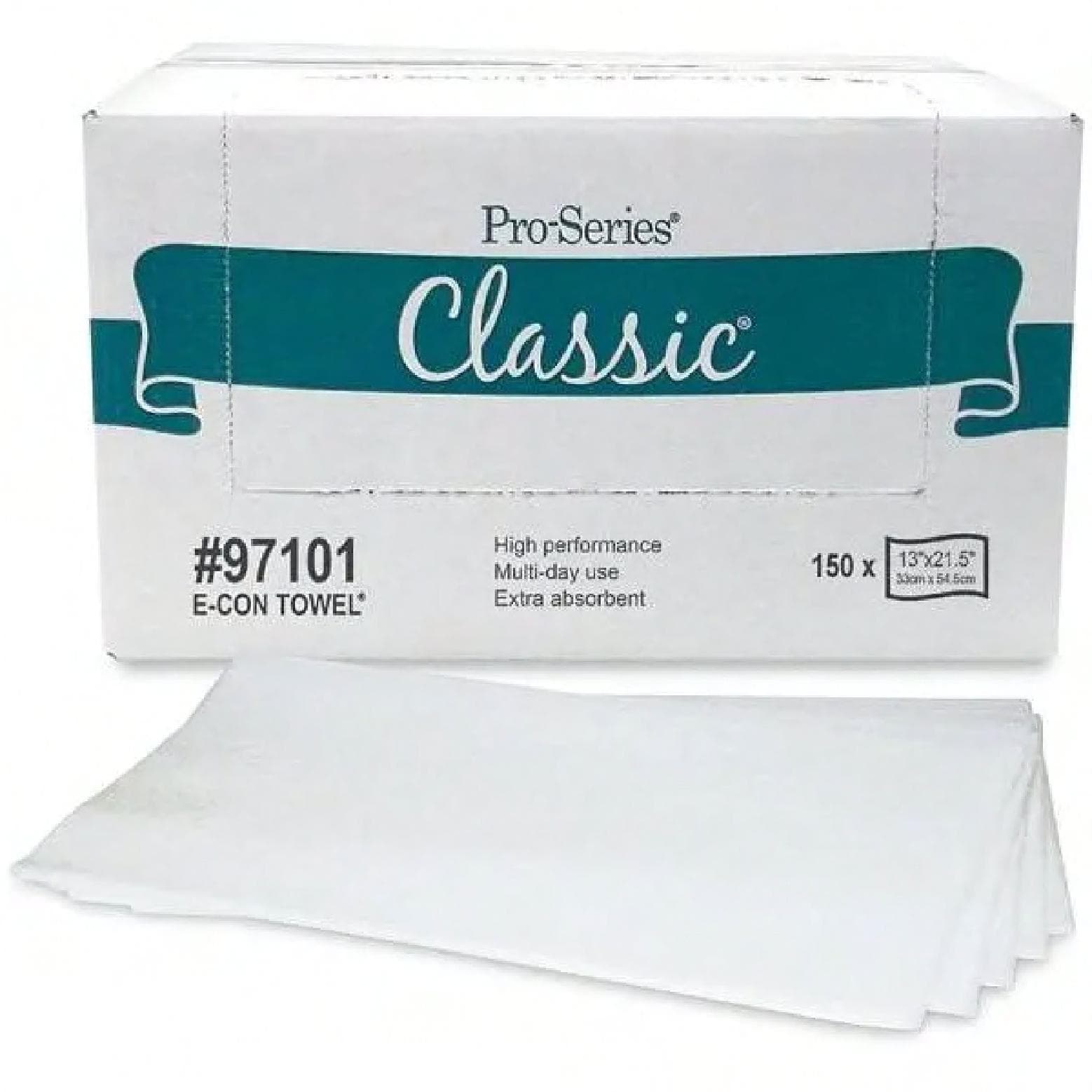 Pro-Series® Food Service Cleaning Wipe 13X21.5 IN White Dispenser Box 150/Case