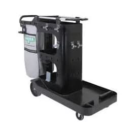 RestroomRx Janitorial Cleaning Cart & Bag Black Plastic Vinyl Tool Clip 1/Each